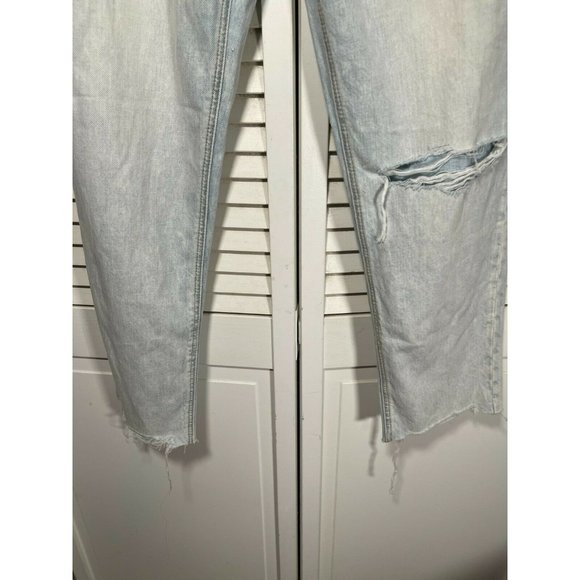 American Eagle Light Straight Denim Jeans Distressed Size 12 NEW 100% Cotton - Picture 8 of 8
